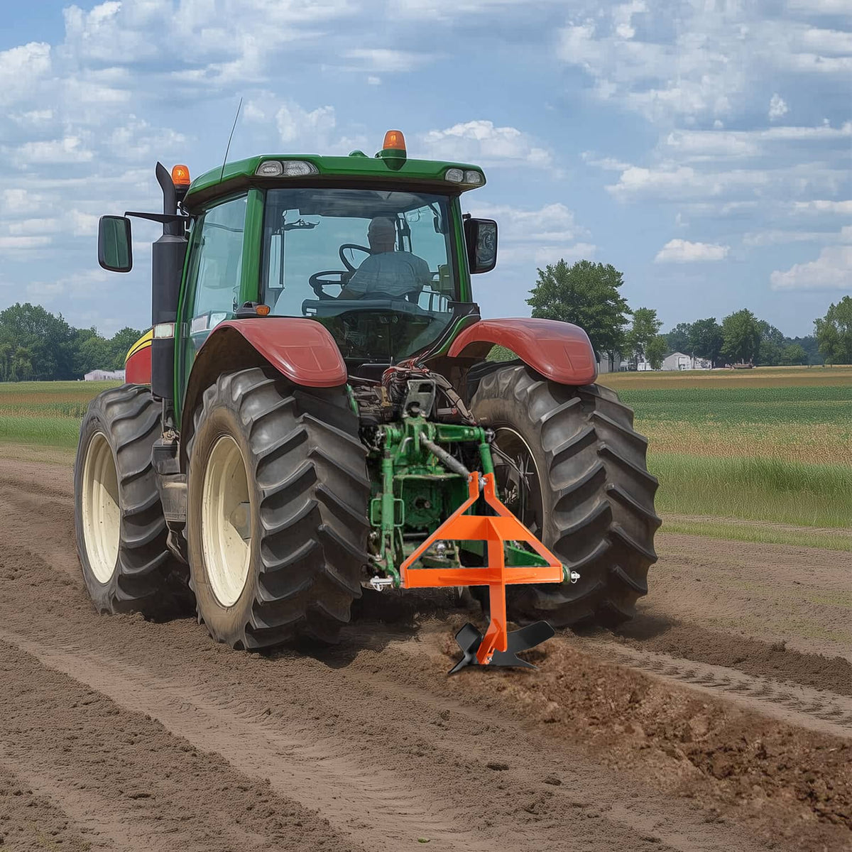 Solidspare Heavy Duty Steel  3-Point Quick Hitch Middle Buster For Category 1 Tractors