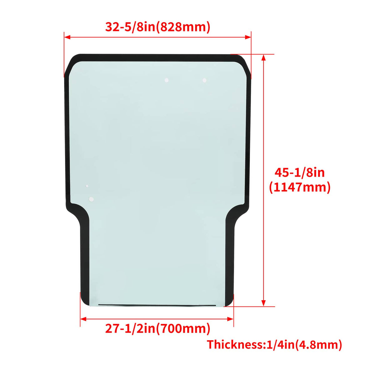 Solidspare Front Door Window Glass For Skid Steer Takeuchi TL150 TL240 Replace 0880865301