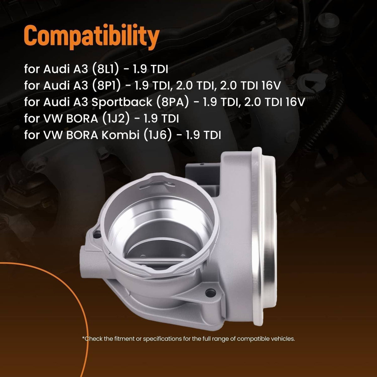 Solidspare Throttle Body 038128063L For VW BEETLE 2004-2006 GOLF 2004-2006 JETTA 2004-2005