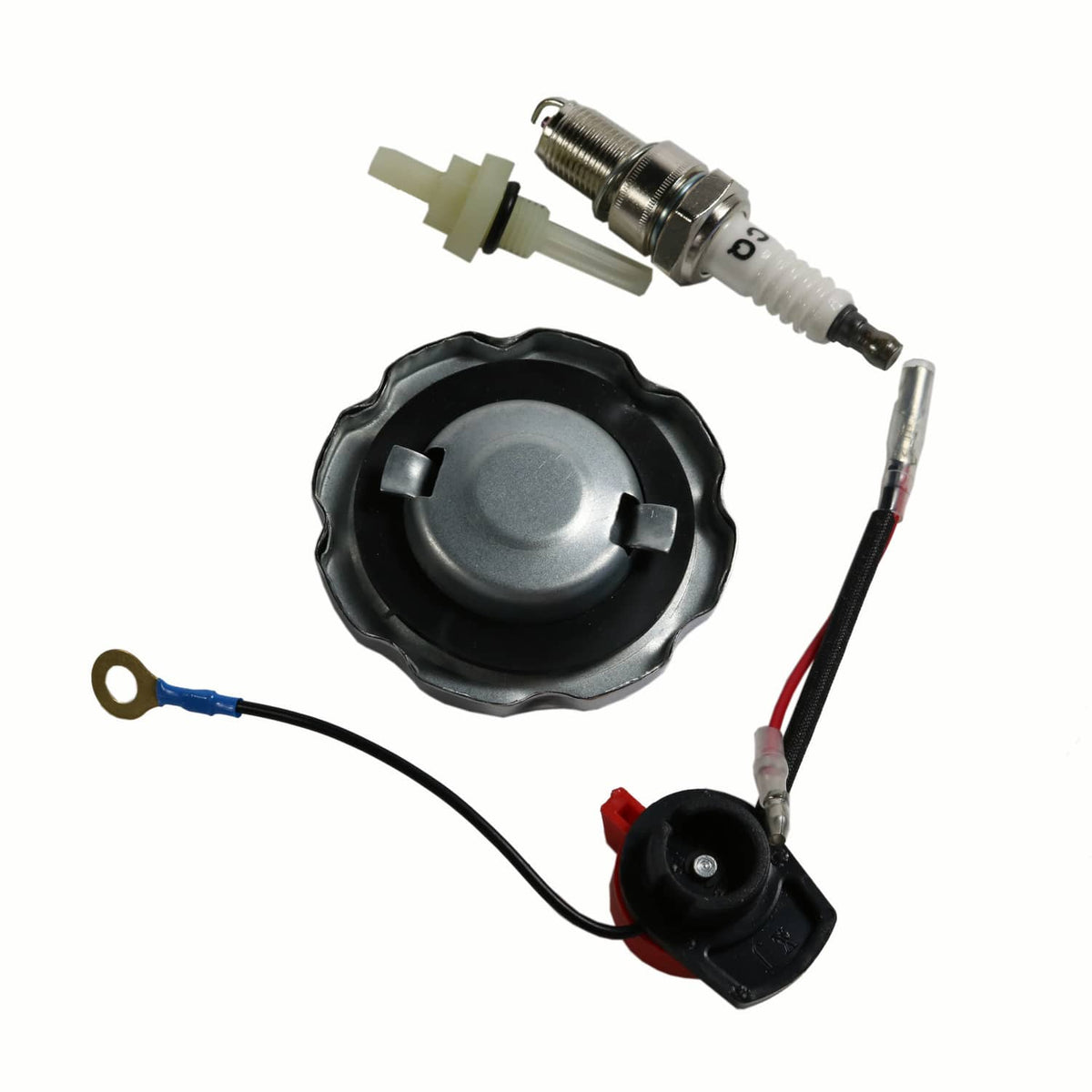 Solidspare For Honda GX270 GX240 Recoil Carburetor Spark Plug Ignition Coil Air Filter Kit