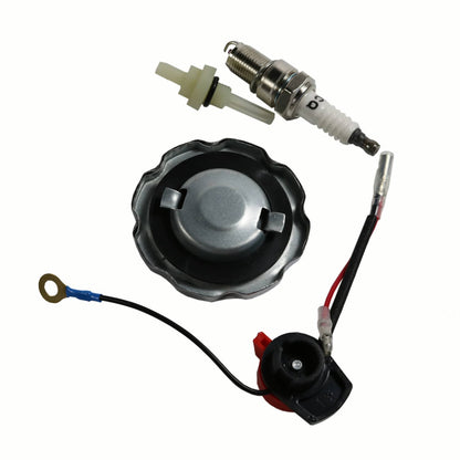 Solidspare For Honda GX270 GX240 Recoil Carburetor Spark Plug Ignition Coil Air Filter Kit