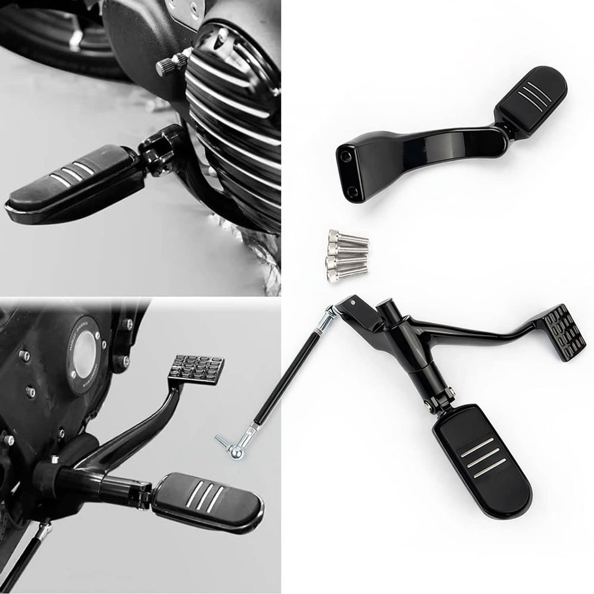 Solidspare Mid Forward Control Foot Pegs Levers For Harley Sportster XL883 1200 2004-2013