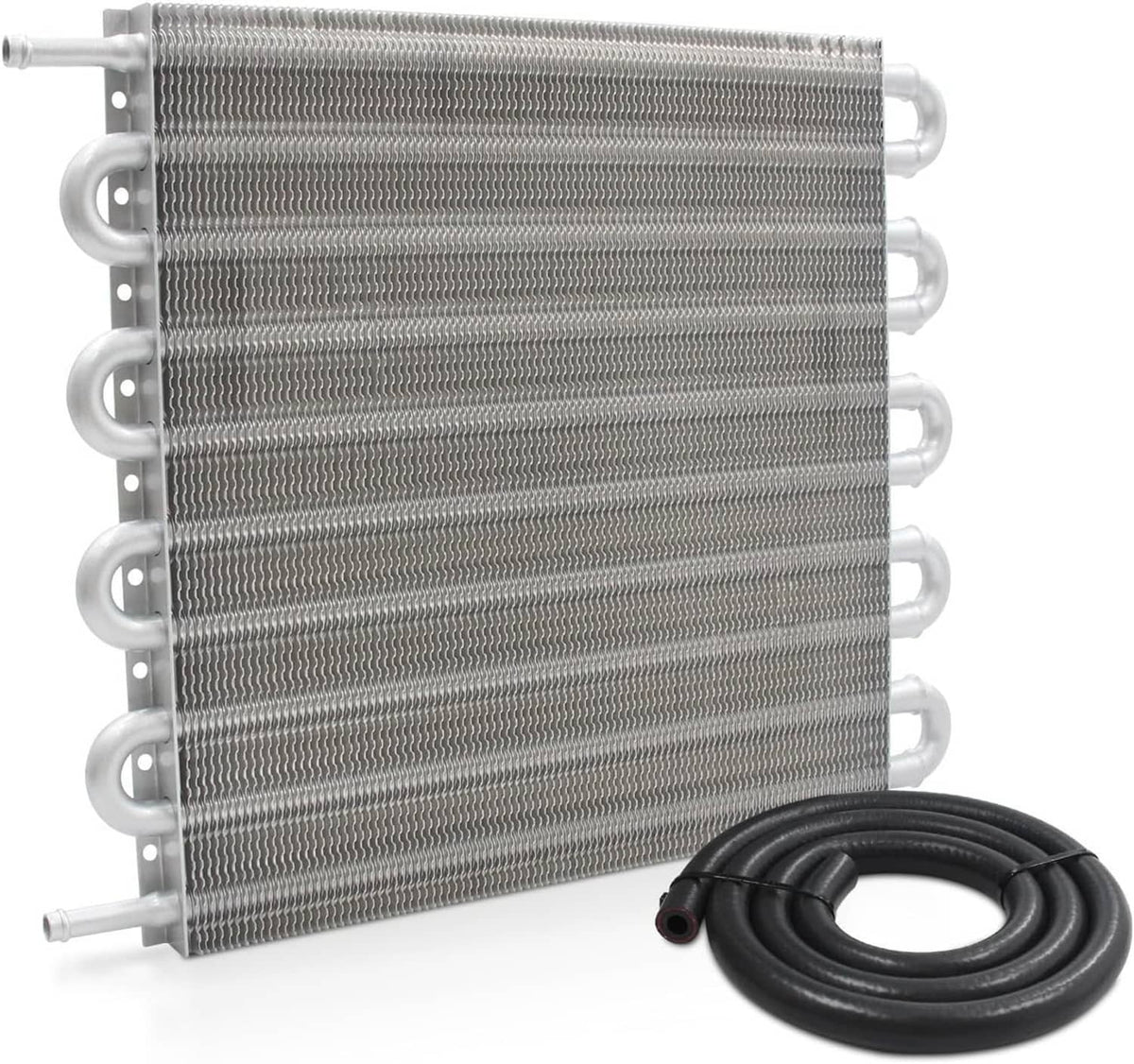 Solidspare 10 Rows Remote Transmission Oil Cooler Radiator Converter Kit Universal Aluminum