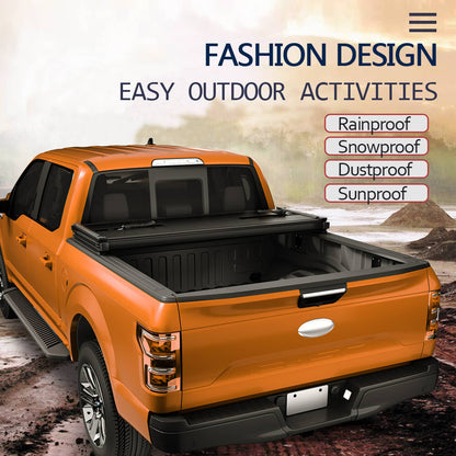 Solidspare Hard 3-Fold Tonneau Cover for 07-22 Chevy Silverado GMC Sierra 5.8 FT Truck Bed