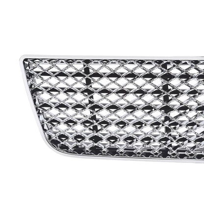 Solid Spare For 06-16 Chevy Impala/Limited Chrome Mesh Style Front Upper+Lower Bumper Grille