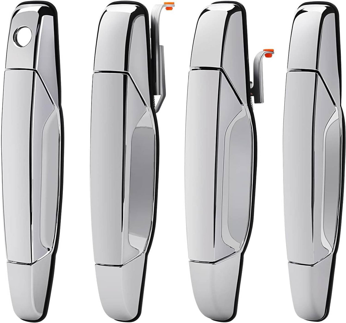 Solidspare 4X Chrome Exterior Door Handle For 2007-2013 Chevy Tahoe GMC Yukon Sierra Denali