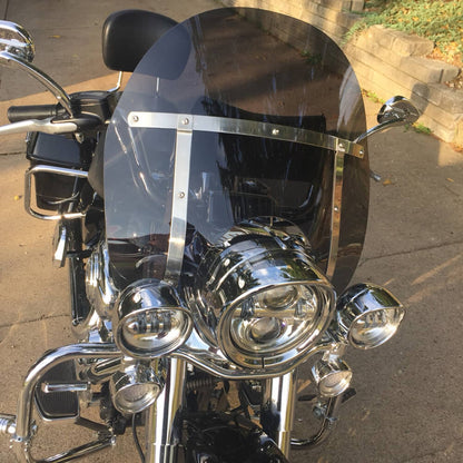 Solidspare Fits for 1994-2024 Harley Classic Touring Road King Smoked Windshield W/ Bracket