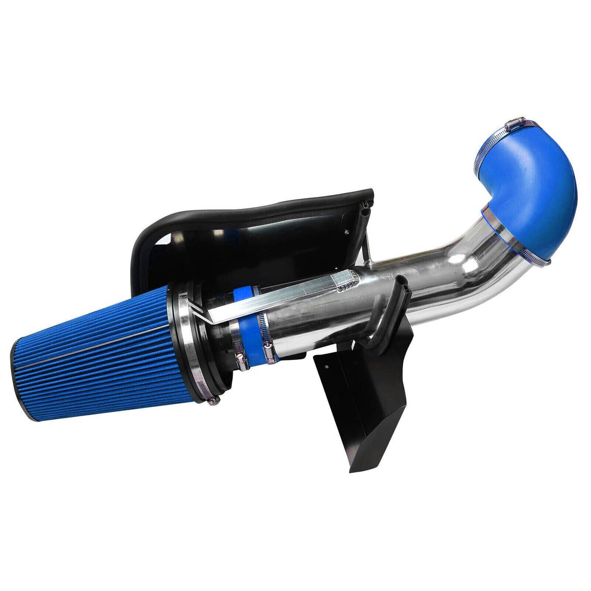 Solidspare 4" Cold Air Intake Kit+Heat Shield Blue For 1999-2007 Chevy GMC V8 4.8/5.3/6.0L