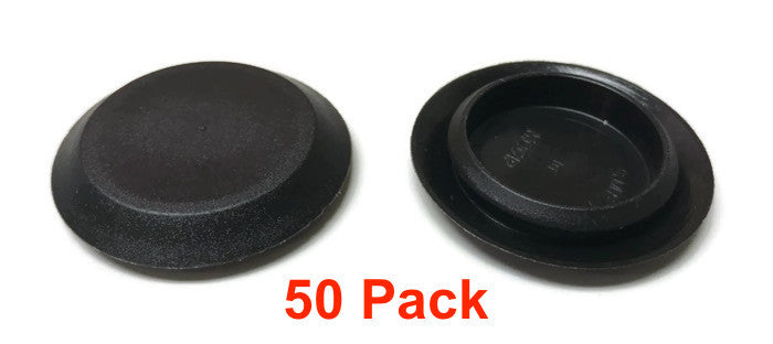 (50) 1" Inch Black Plastic FLUSH MOUNT HOLE PLUG - Sheet Metal Auto Body Panel