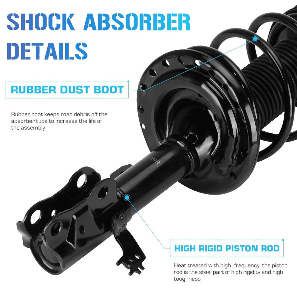 Solidspare 2x Front Complete Struts Shocks Absorbers For 12-17 Toyota Camry SE XSE 1333375