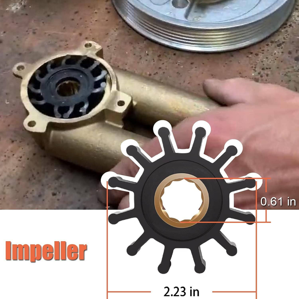 Solid Spare For Volvo Penta Raw Sea Water Pump Repair Rebuild Kit 5.0Gi 5.0GL 5.0GXi 5.0OSi