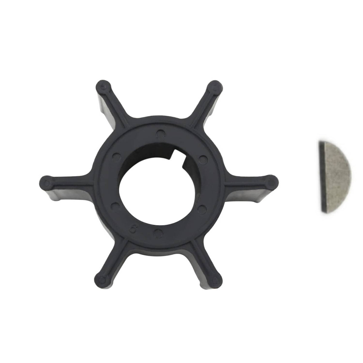 Solid Spare Water Pump Impeller&Key 47-95611M 47-81242M For Yamaha Mariner Outboard 8 15 HP
