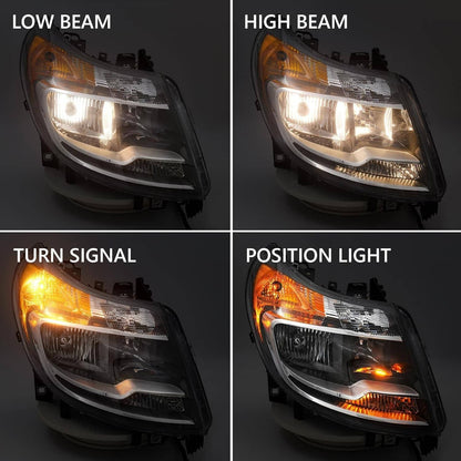 Solidspare Left & Right Headlights w/ DRL For 2014-2022 Dodge Ram ProMaster 1500/2500/3500