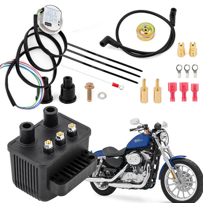 Solidspare Single Fire Programmable Ignition Coil Kit For Big Twin Evo XL Sportster 53-660