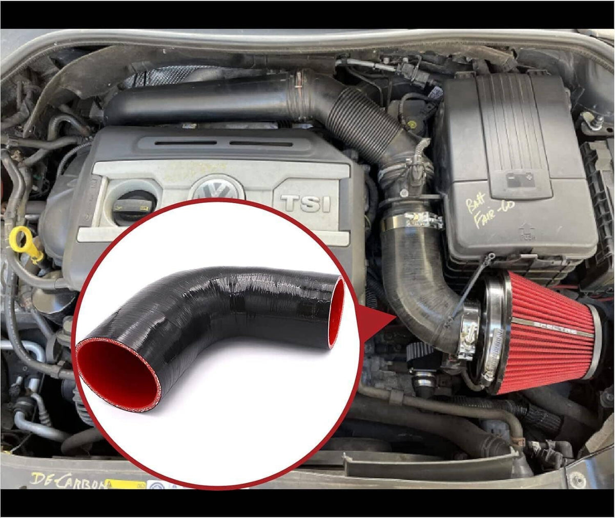 Solidspare 3" inch 90 Degree 76mm Elbow Silicone Hose/Intake/Intercooler Pipe Turbo Coupler