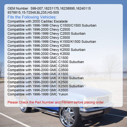 Solidspare A/C Heater Climate Control Switch Fits Chevy GMC C1500-C3500 K1500-K3500 Truck