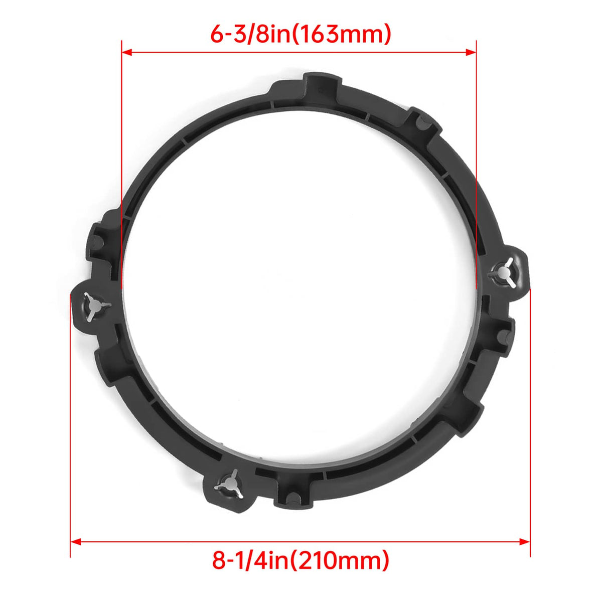 Solid Spare Black 7" Headlight Replacement Mount Bracket Ring Fit Jeep Wrangler 1997-2006