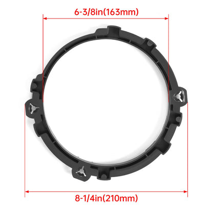 Solid Spare Black 7" Headlight Replacement Mount Bracket Ring Fit Jeep Wrangler 1997-2006