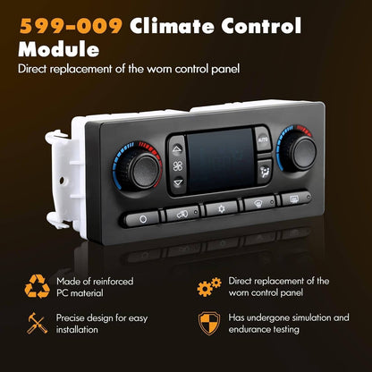 Solidspare AC Heater Climate Control Module 599-009 For 2003-2007 Chevy GMC Improved Design