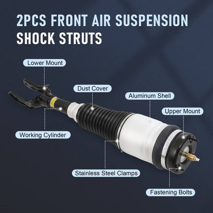 Solidspare Air Suspension Strut Shocks Front Left & Right For Jeep Grand Cheroke 2011-2015