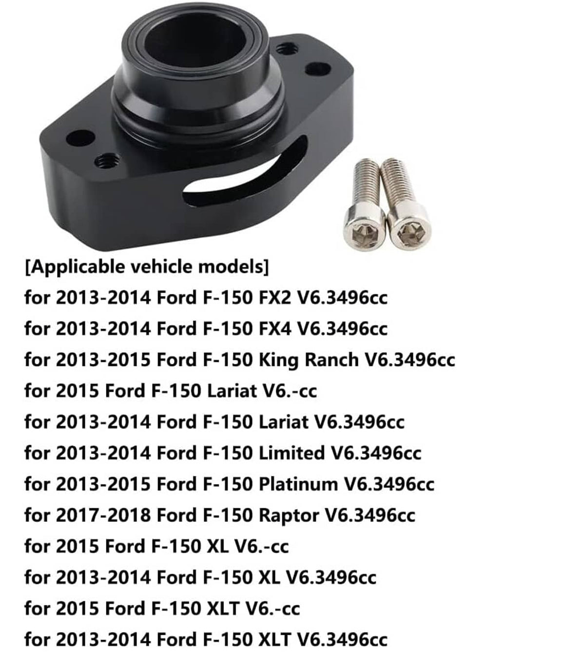Solidspare Turbo Blow Off Valve Adapter BOV For 2016+ Ford F-150 2.7L 3.5L Ecoboost