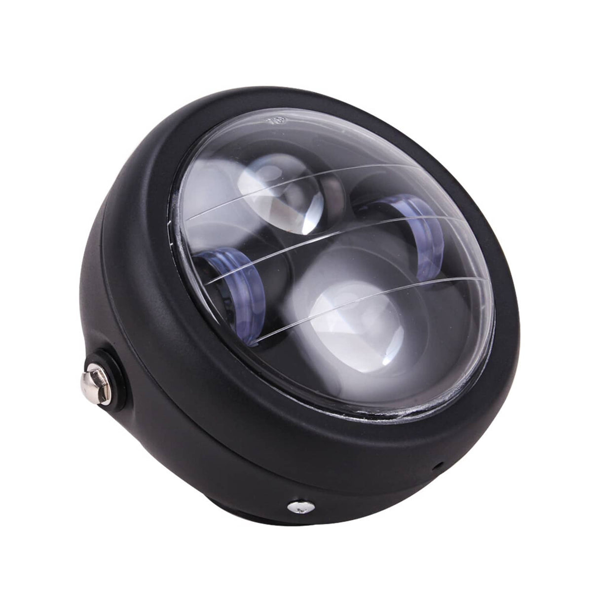 Solidspare 6.5" Retro Motorcycle Headlight Mount Cover W/ Bracket For Cafe Racer Custom US