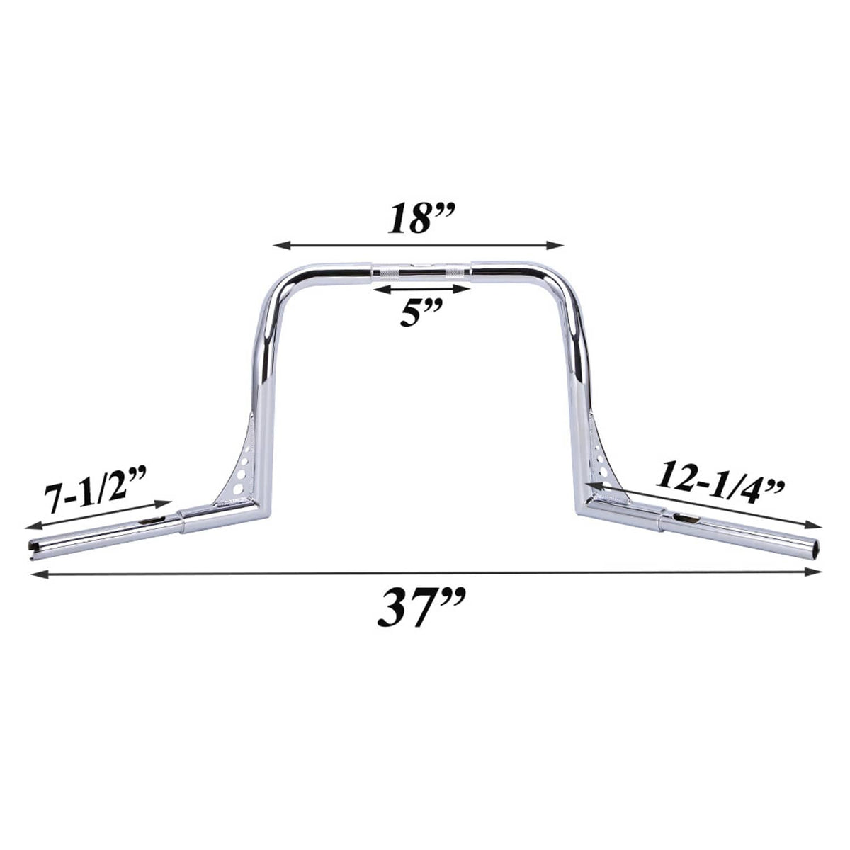 Solidspare 12" Ape Hangers Bars 1-1/4" Handlebar For Harley Electra Glide Ultra Classic FL