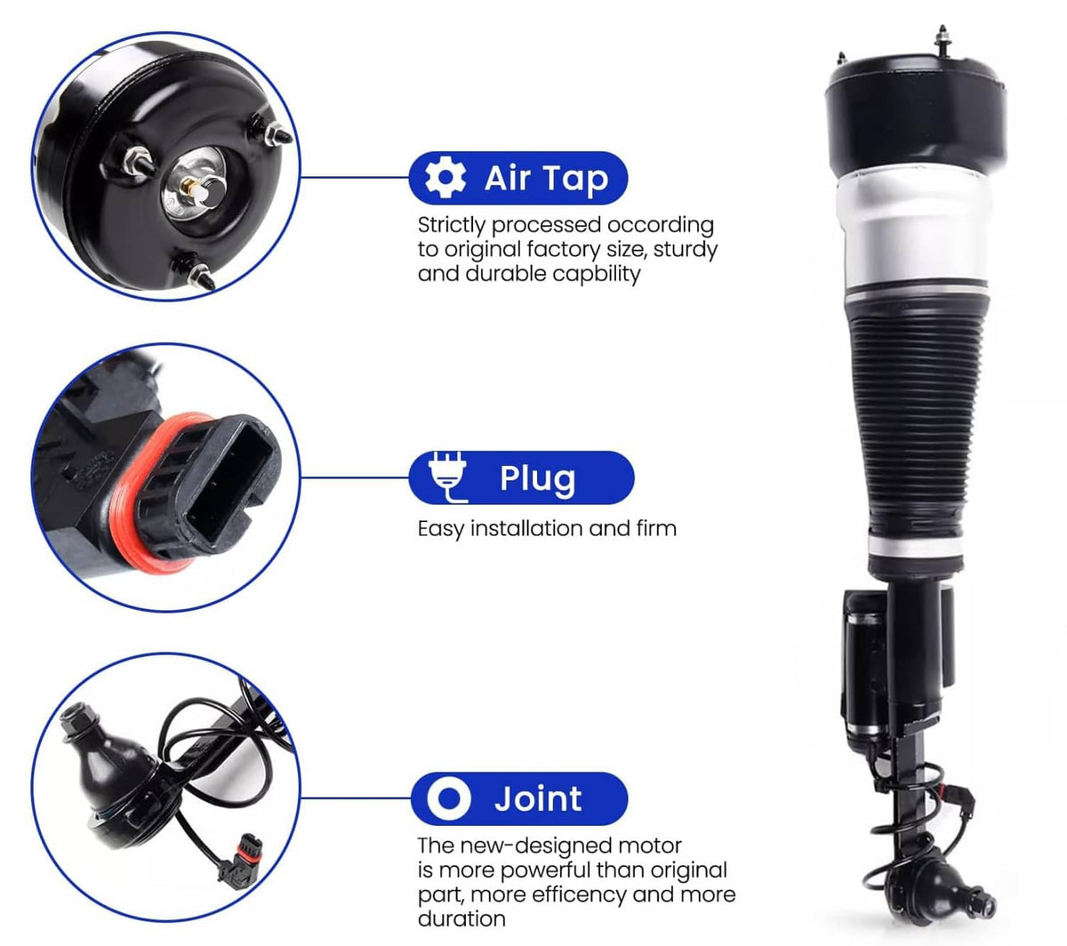 Solidspare Front Right Air Suspension Strut For 2008-2014 4-Matic Mercedes 3.0L 4.7L 5.5L