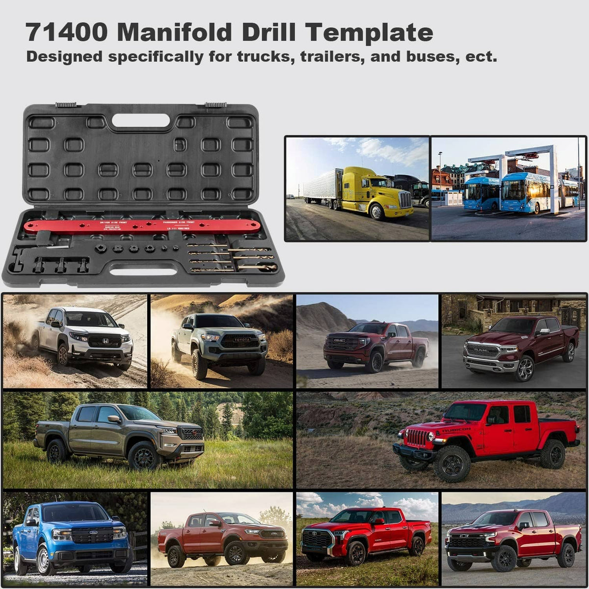 Solidspare 71400 Manifold Drill Template for GM /Chevy LSIII 4.8L, 5.3L & 6.0L Motors 99-07