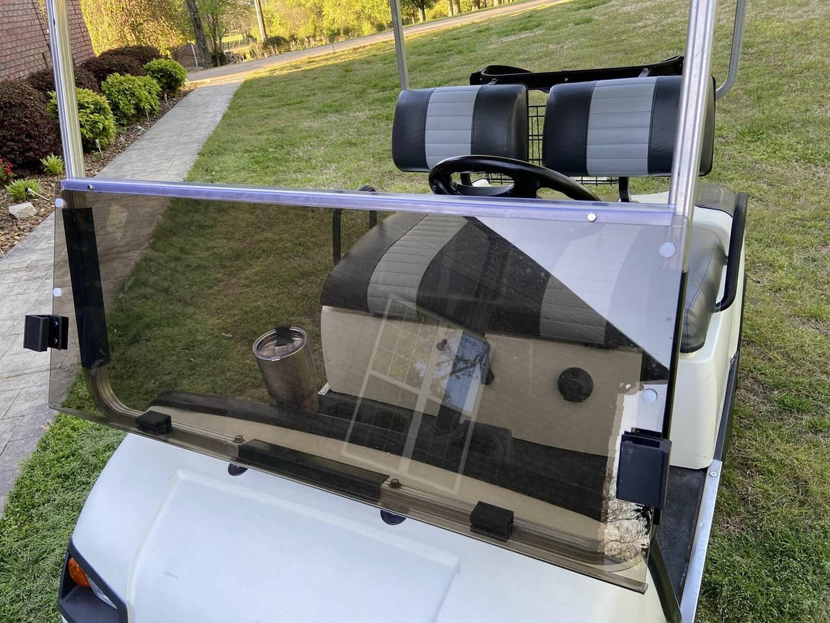 Solidspare Golf Cart Tinted Folding Windshield Windscreen For Yamaha G14 G16 G19 1995-2003
