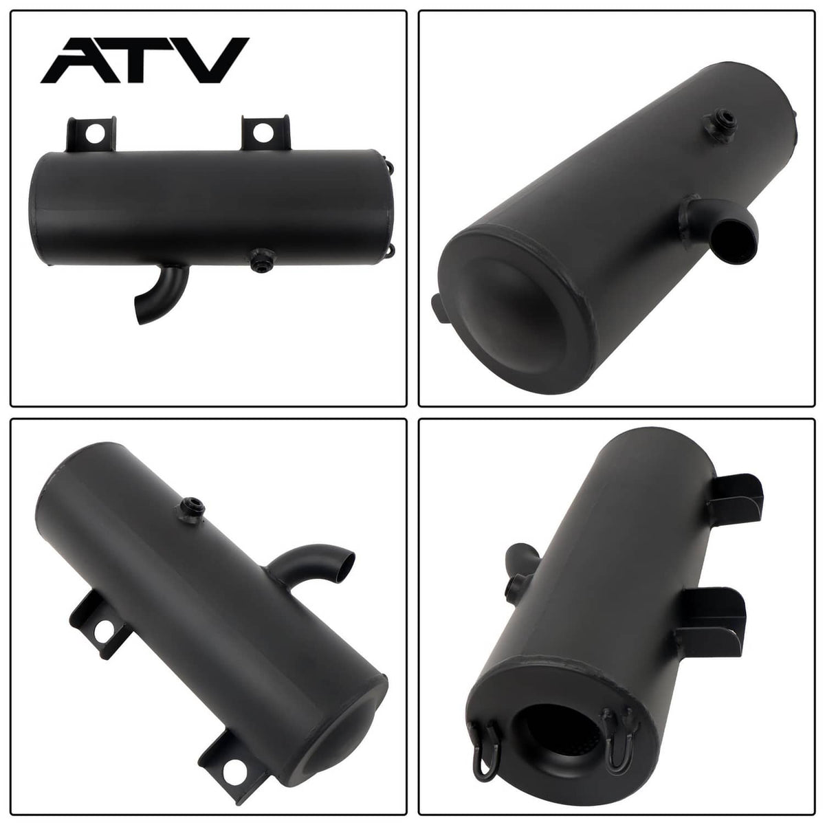 Solidspare Exhaust Muffler Silencer W/Gaskets For Polaris Scrambler 500 2000-2012