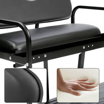 Solidspare Golf Cart Flip Folding Rear Back Seat Kit Black For EZGO Marathon Pre-1994