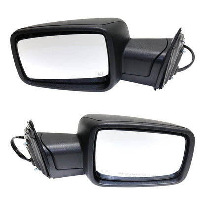 Solidspare 2Pcs Mirrors For 2013-2019 Ram 1500 Power Fold Power Adjust Heated Puddle Light