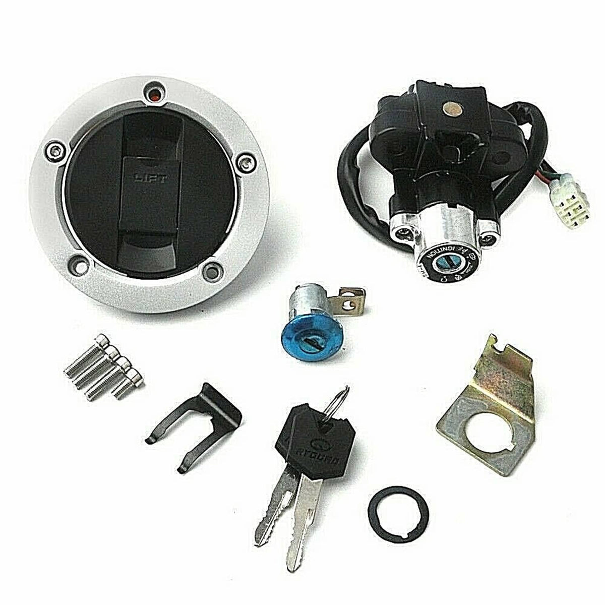 Solidspare Fit For Suzuki GSXR600 750 1000 SV650 Ignition Switch Fuel Gas Tank Cap Lock Key