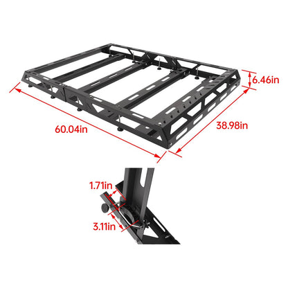 Solid Spare 60" Universal 500LBS Car SUV Roof Rack Basket Holder Luggage Carrier Cargo