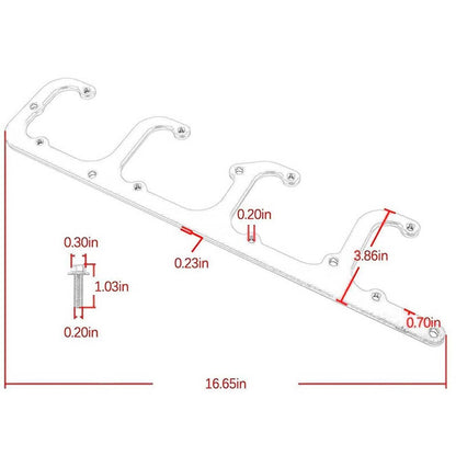 Solidspare D581 Aluminum Coil Bracket Valve Cover for LS Square 4.8 5.3 5.7 6.0 6.2 LS1