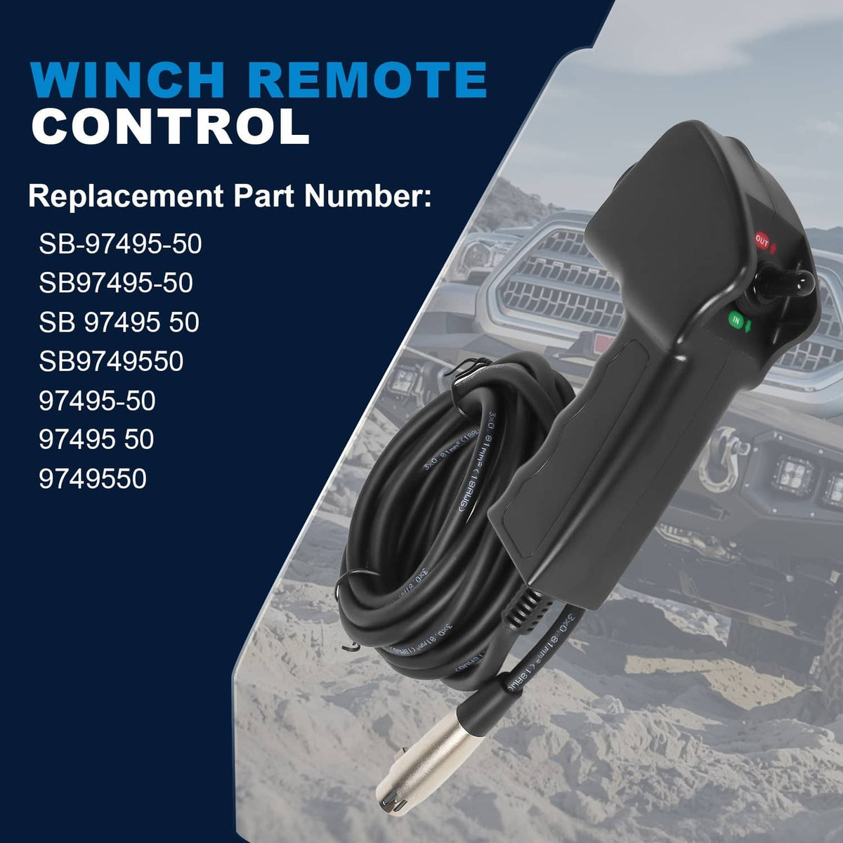 Solidspare SB97495-50 Winch Remote Control For Smitty Bilt XRC Gen2 Series XRC8 XRC10 XRC1