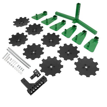 Solidspare Disc Harrow Plow 35" For ATVs UTVs Garden Tractors 2" Receiver Hitch W/ 8 Blades