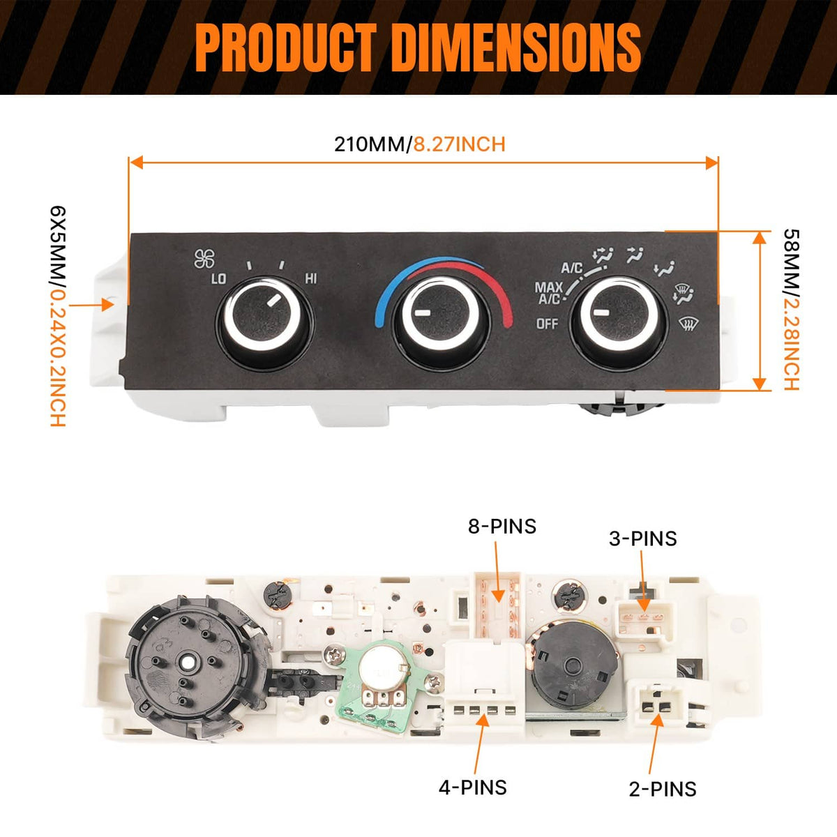 Solidspare A/C Heater Control Climate Panel For 2003-2009 GMC C4500 C5500 Topkick 599-217