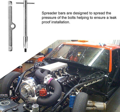 Solidspare Chrome T-Bar, 4-1/4" Tall Valve Cover Bolts, Hold Down Kit for Chevy SBC 283-350