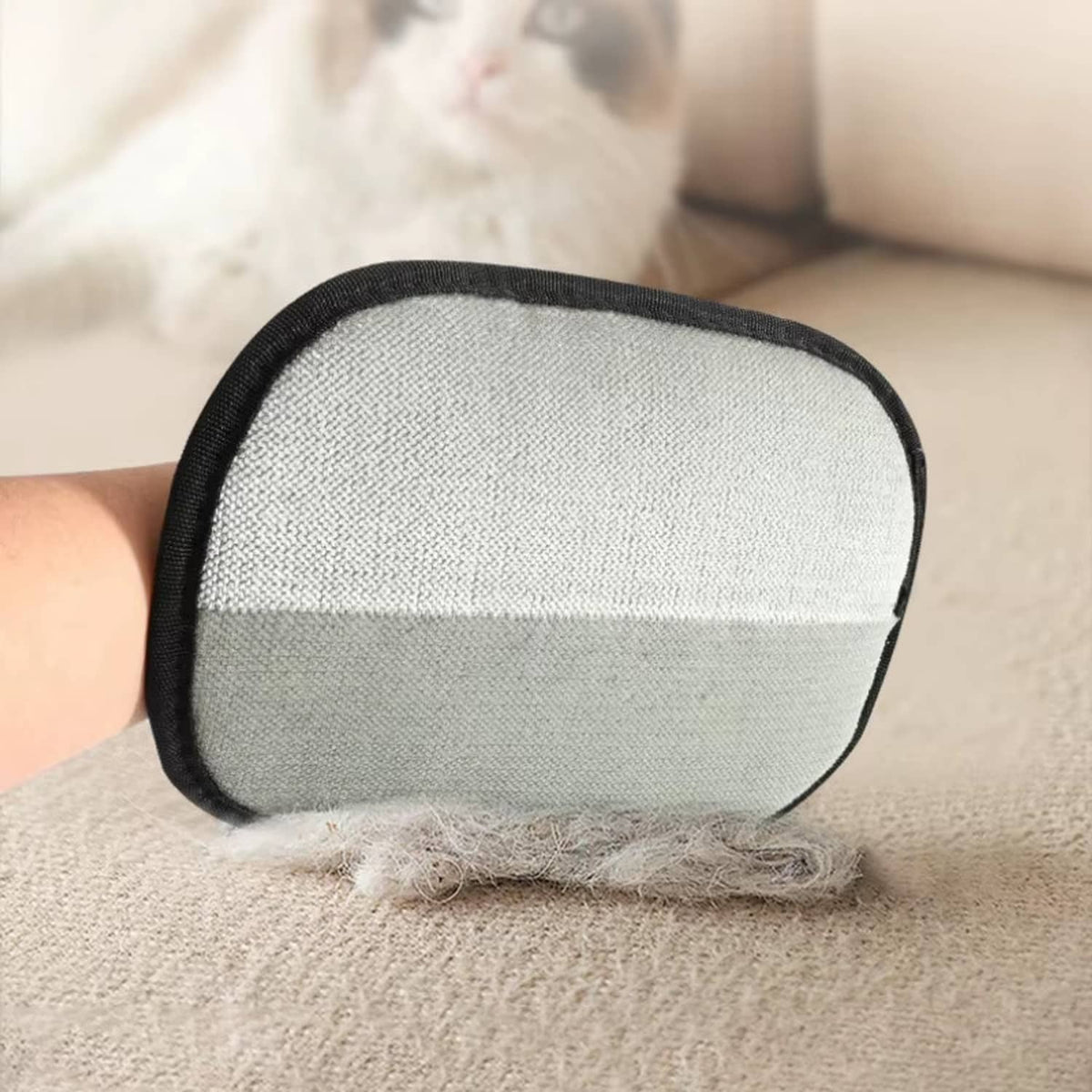 Solid Spare 2-Pack Glove Cat Grooming Gloves Cat Hair Remover 2025 New Pet Dog Hair Remover