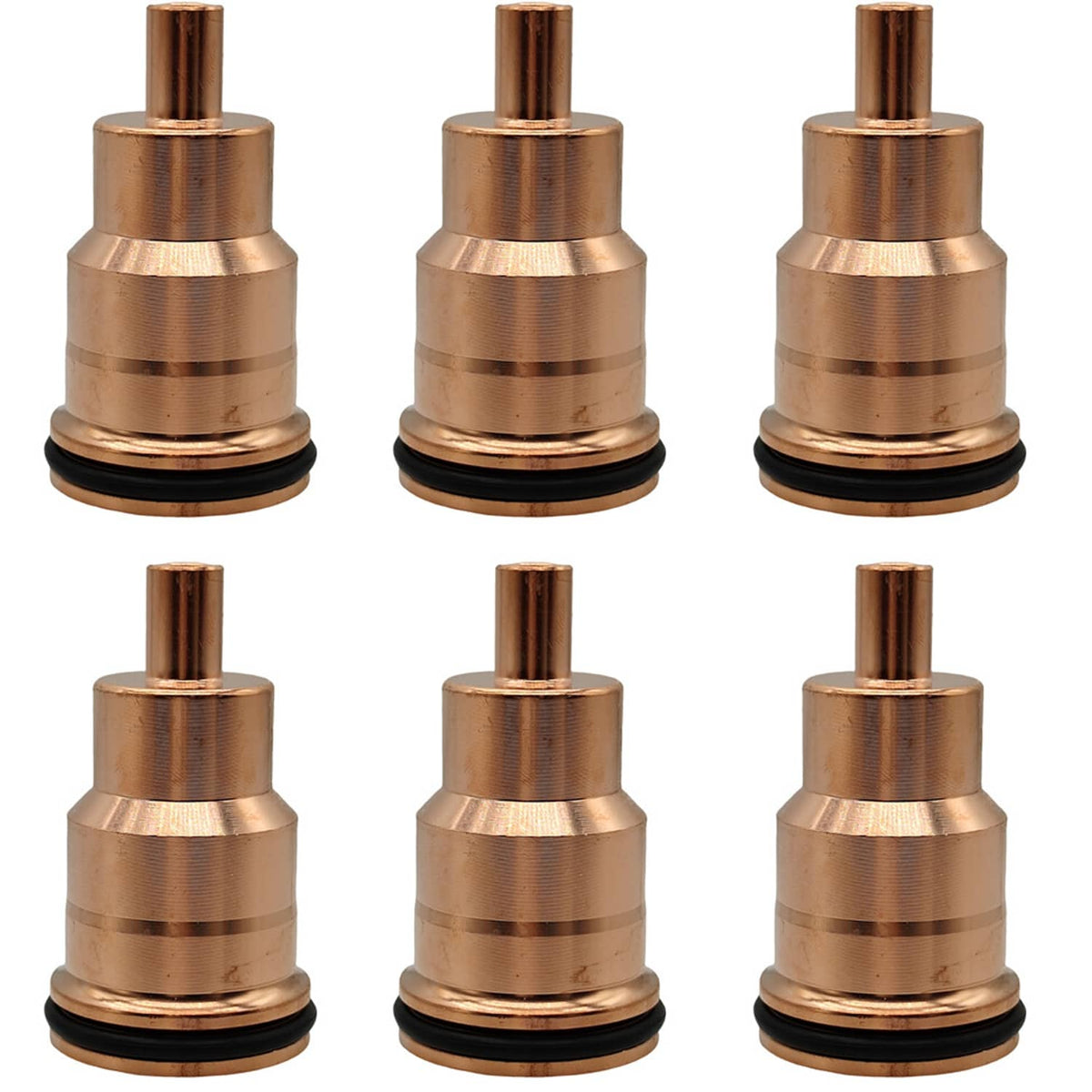 Solid Spare 6X Injector Sleeve Tube Copper 3183368 Fit for Volvo D12 D16 Mack MP7 MP8 MP10