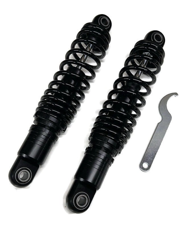 (2) Black 13" Rear Suspension Shocks for 1983-1996 Harley Davidson Tour Glide