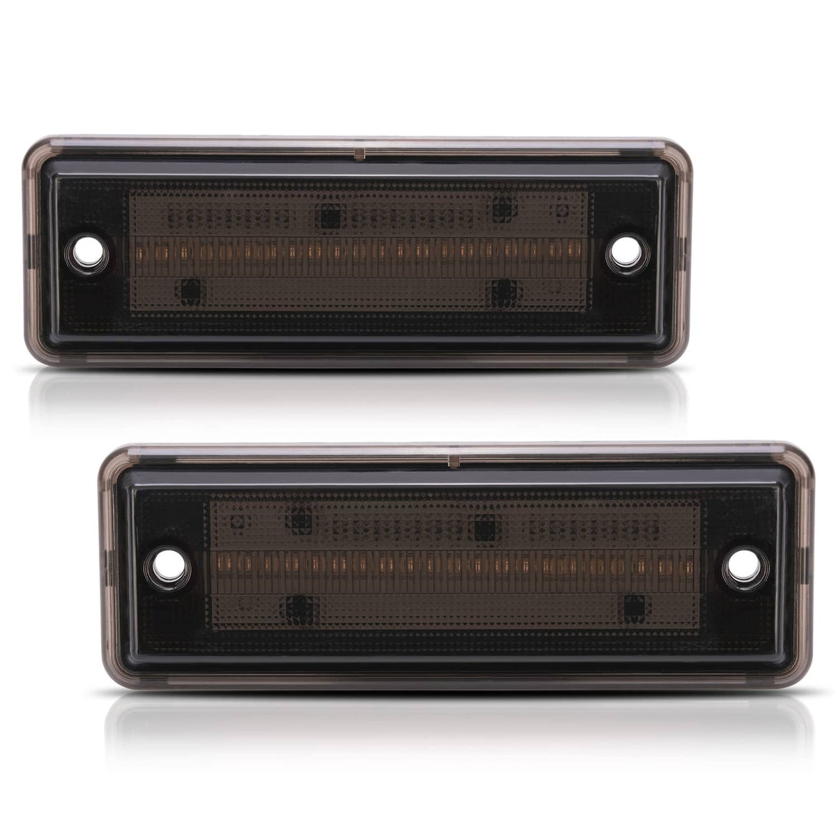 Solid Spare 2x Smoke LED Rear Side Marker Lights Lamps For El Camino & Caballero 1978-1987