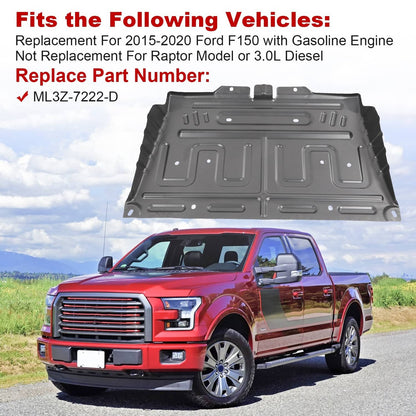 Solidspare For Ford F-150 2015-2024 Upgrade Manganese Steel Splash Panel Shield ML3Z-7222-D