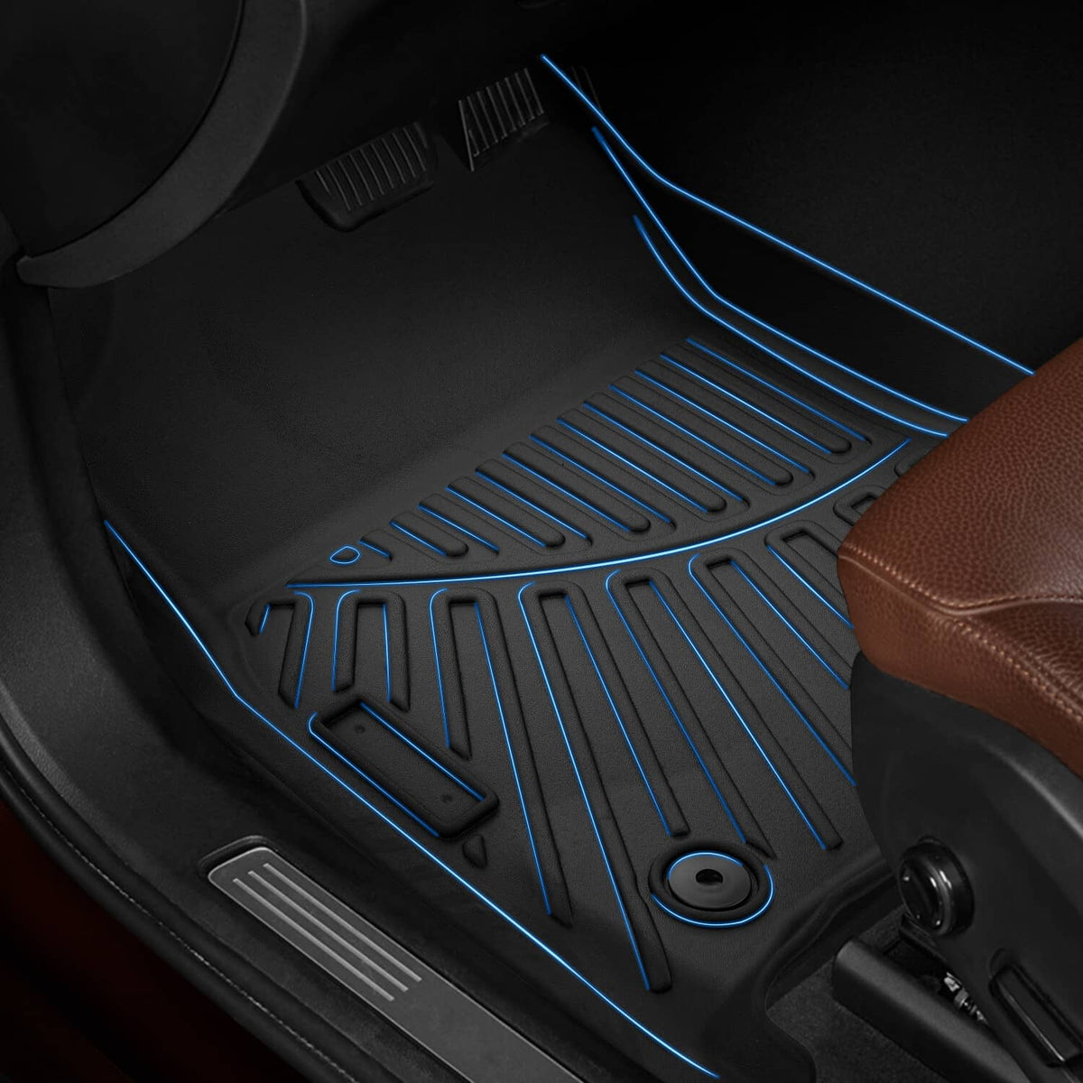 Solidspare TPE Rubber Floor Mats Liners All-Weather for 2019-2024 Ram 2500 3500 Crew Cab