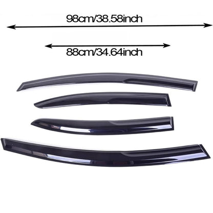 Solidspare Black Window Visor Vent Rain Guards For 2013-2017 Honda Accord Sedan 4 Door