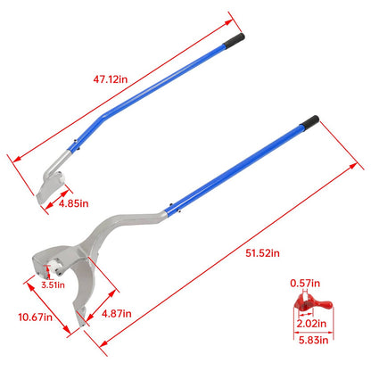 Solid Spare 17.5" TO 24.5" TUBELESS TRUCK TIRE CHANGER MOUNT DEMOUNT TOOL W/BEAD KEEPER BLUE