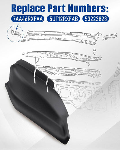 Solid Spare For Jeep Compass 2018-2025 Left & Right Cowl Side Panel Trims Black
