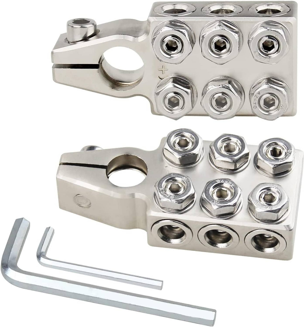 Solid Spare Battery Terminal Connectors, 12-Way Battery Terminal Clamps, Battery Terminals